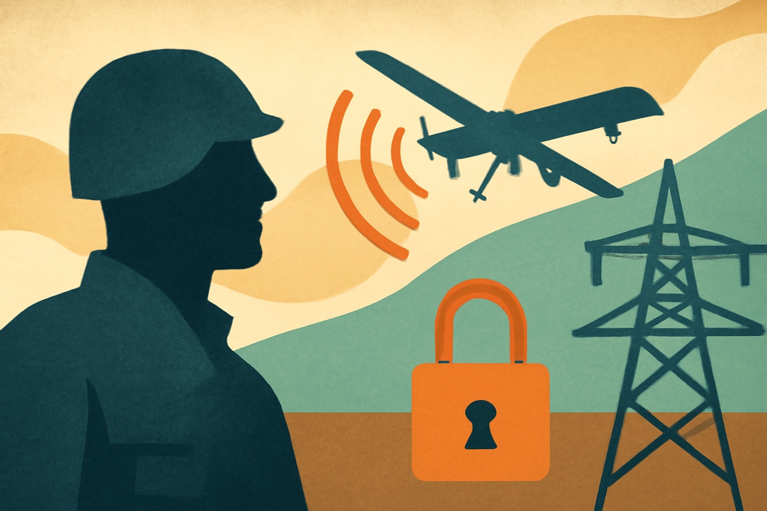 Editorial illustration for: Europe Considers Enhanced Powers for Utilities to Combat Drone Threats