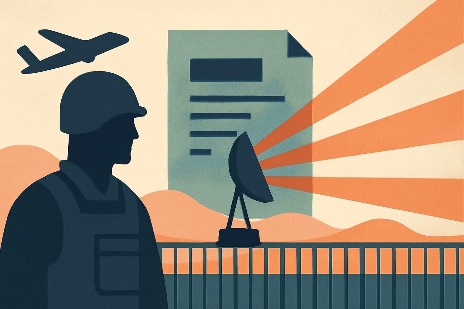Editorial illustration for: DOD Memo Greenlights DHS Use of Military 'Heat Ray' at US-Mexico Border