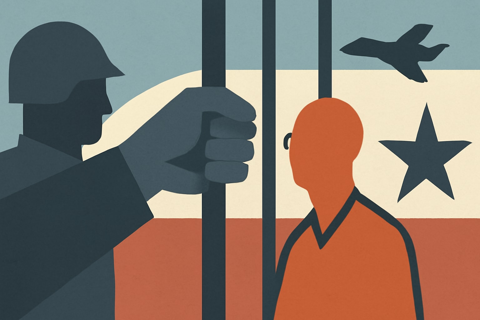 Editorial illustration for: Russia Releases Retired American Teacher Jailed on Mercenary Charges