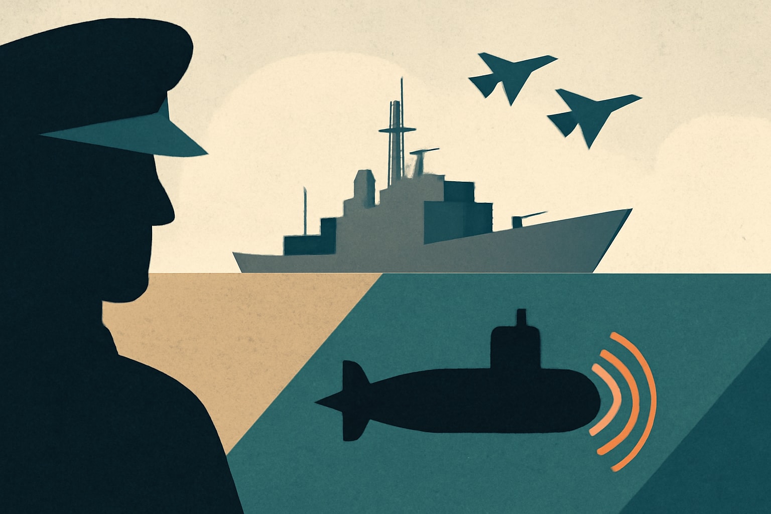 Editorial illustration for: UK Royal Navy Faces Serious Anti-Submarine Warfare Gap, Committee Reports