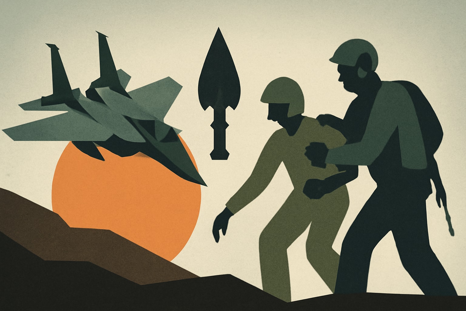 Editorial illustration for: U.S. Special Operations Forces Rescue F-15 Airman from Iran