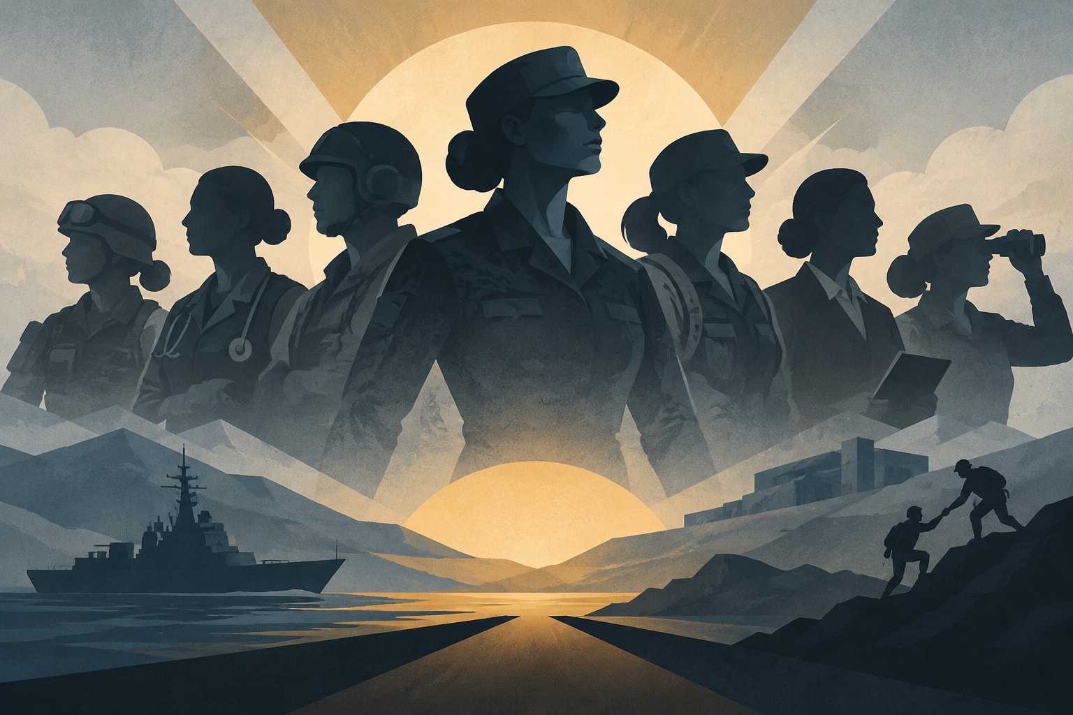 Editorial illustration for: 7 Influential Female Veterans Who Shaped the U.S. Military