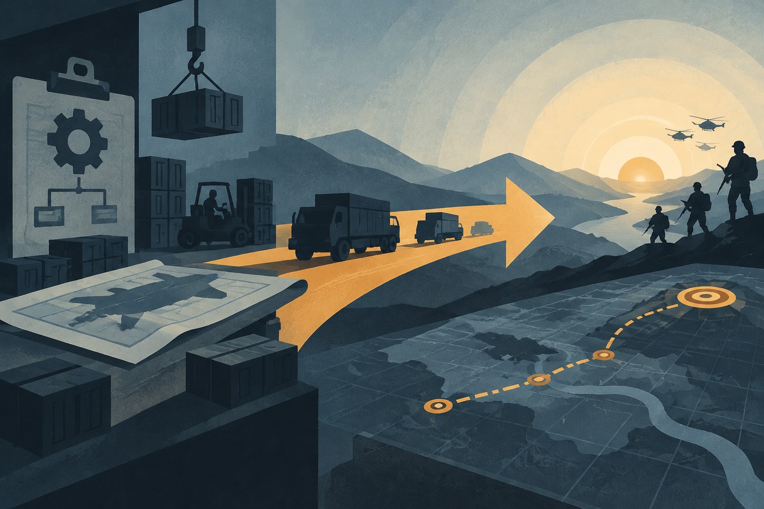 Editorial illustration for: Department of War Shifts Focus to Mission Outcomes in Acquisition