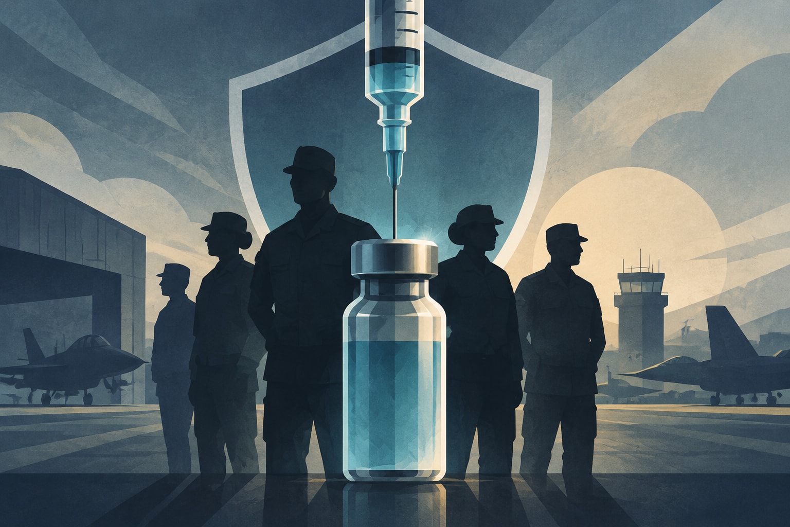 Editorial illustration for: Air Force Restores Flu Vaccine Requirement for Select Personnel
