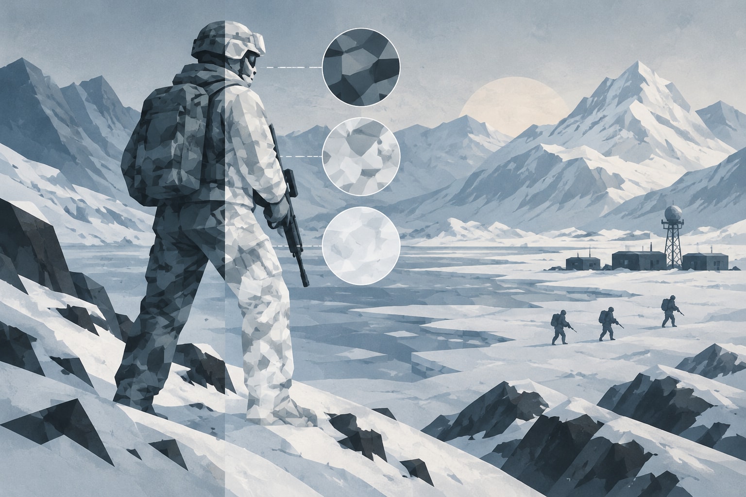 Editorial illustration for: US Army Tests Adaptive Camouflage Technology in Arctic