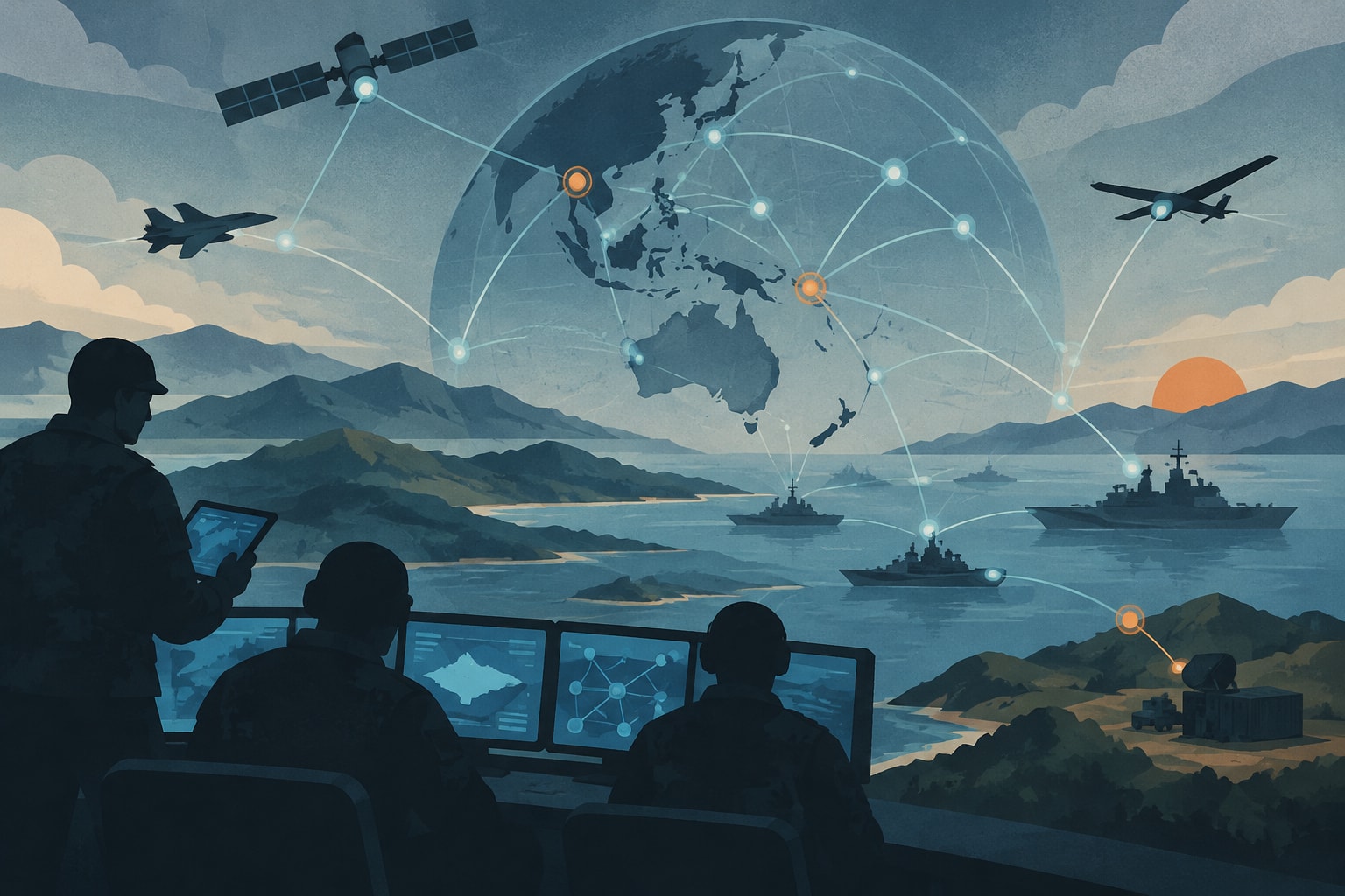 Editorial illustration for: GDIT Tests Vion Mission Partner Environment Technology During Pacific Exercise