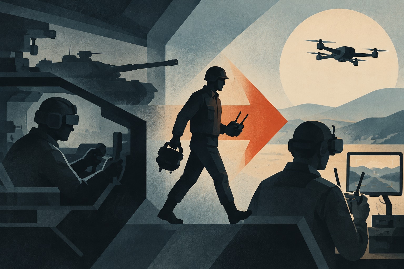 Editorial illustration for: France Transitions Tank Gunners to FPV Drone Pilots