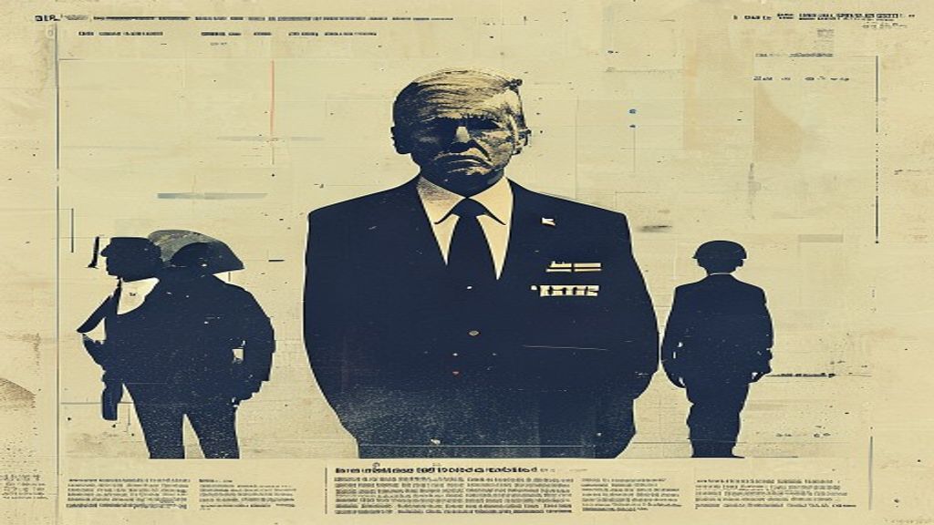 Editorial illustration for: U.S. Military Commanders Set to Brief Trump on Options Against Iran