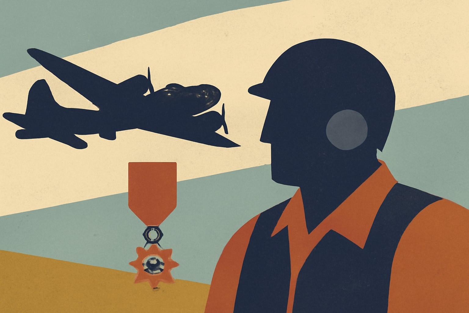 Editorial illustration for: WWII B-17 Gunner, 100, Awarded French Legion of Honor