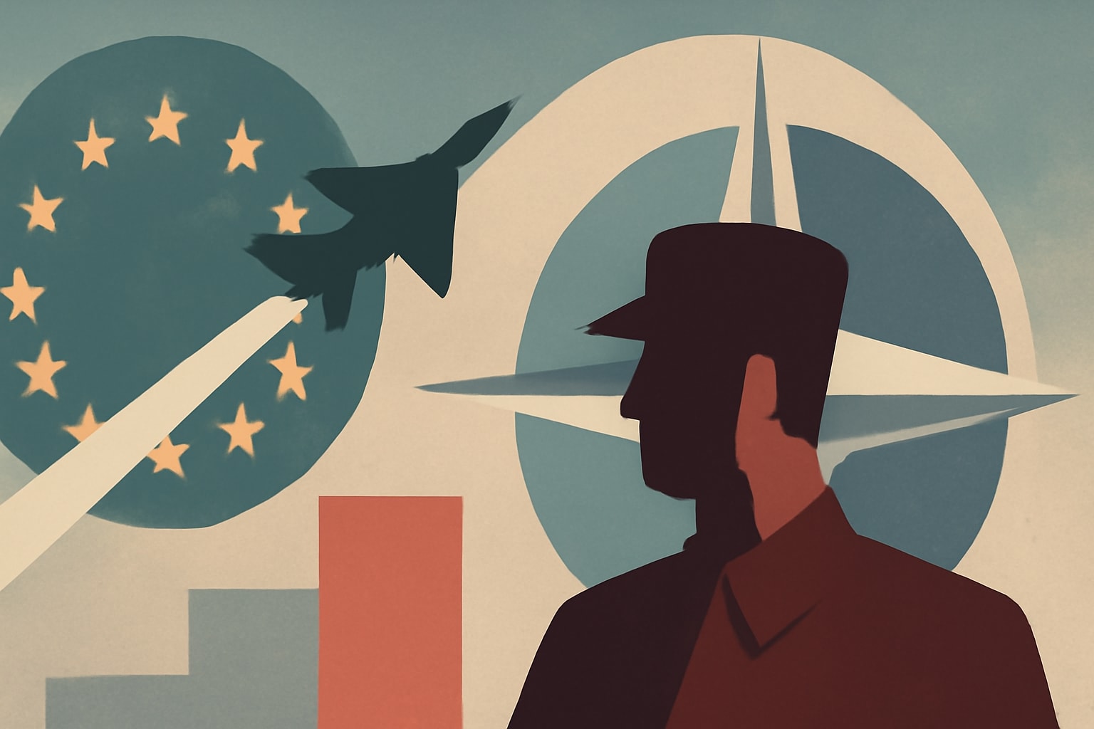 Editorial illustration for: Turkey Seeks Larger EU Defense Role Amidst NATO Doubts