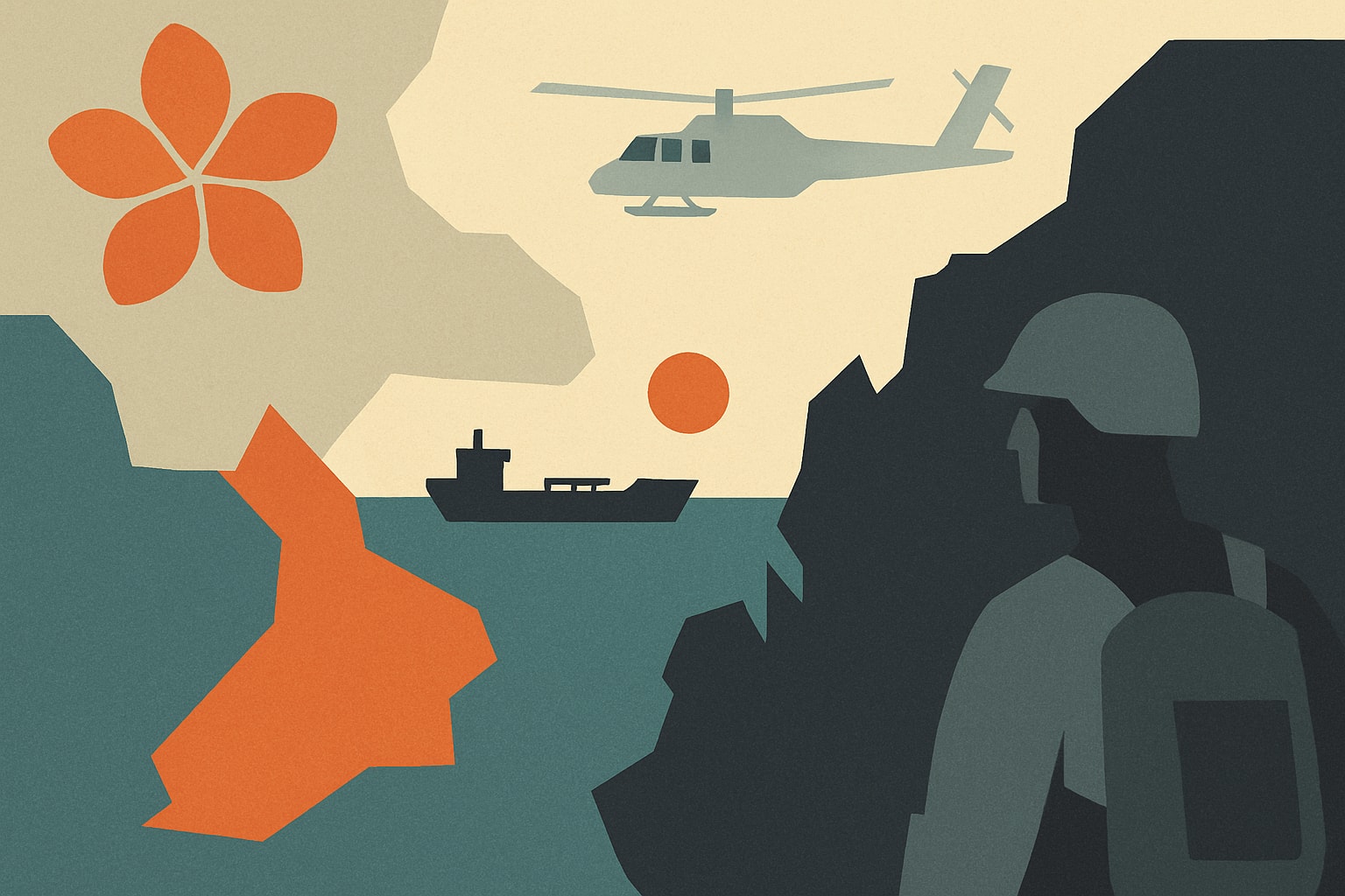 Editorial illustration for: Strait of Hormuz Tensions Disrupt U.S. Recovery Operations in Laos